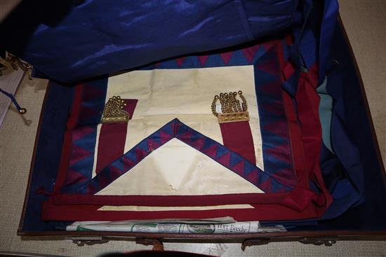 A quantity of Masonic regalia